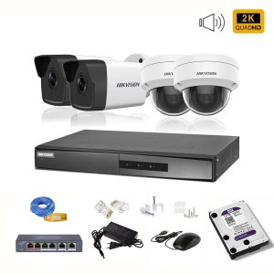 Trọn Bộ 4 Camera IP Dahua 4MP Siêu Nét 2K, Có MIC, Hỗ trợ PoE